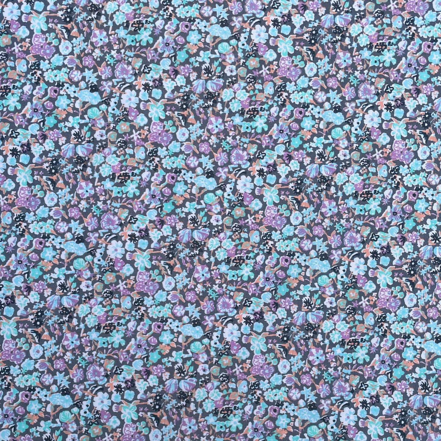 Floral Poplin Fabric – Lightweight Woven by the Yard for Dresses, Quilting, and Sewing Projects