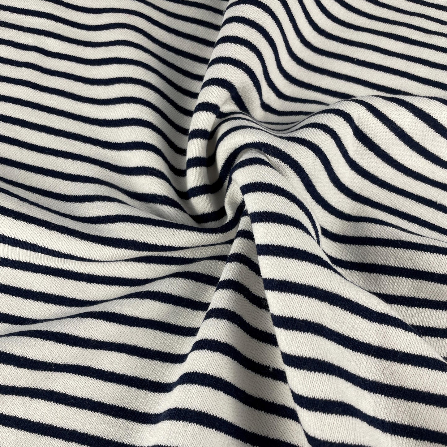 Cotton Fleece Striped White and Black | 15 Oz/340 GSM French Terry Sweatshirt Fabric By The Yard