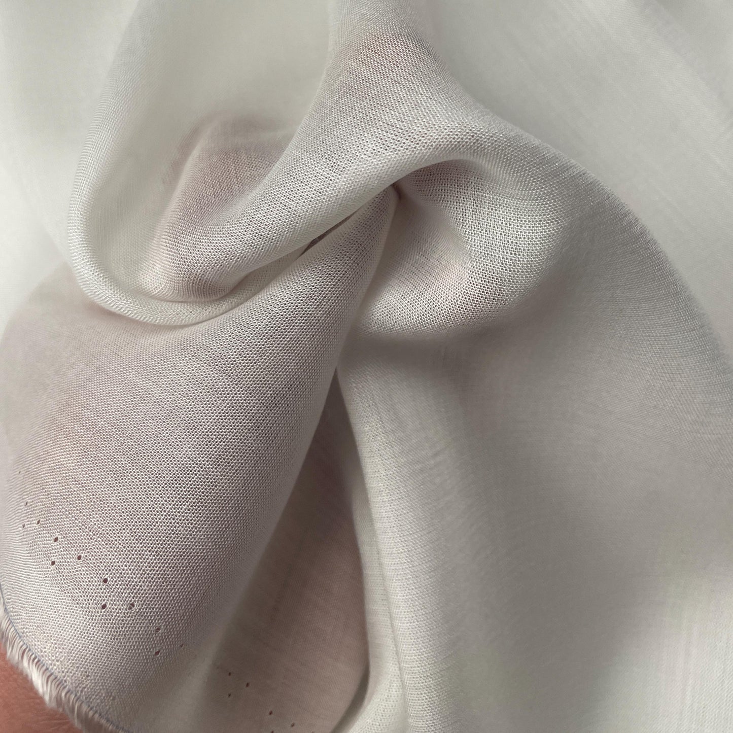 White Tencel Voile Fabric - Lightweight, Soft, Eco-Friendly | Perfect for Dresses, Blouses, & Scarves | Sold by the Yard
