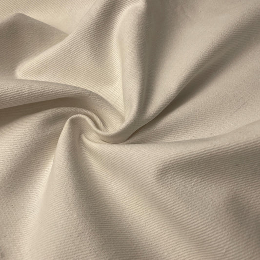 White Cotton Bull Denim 10 oz Apparel Upholstery Fabric By The Yard