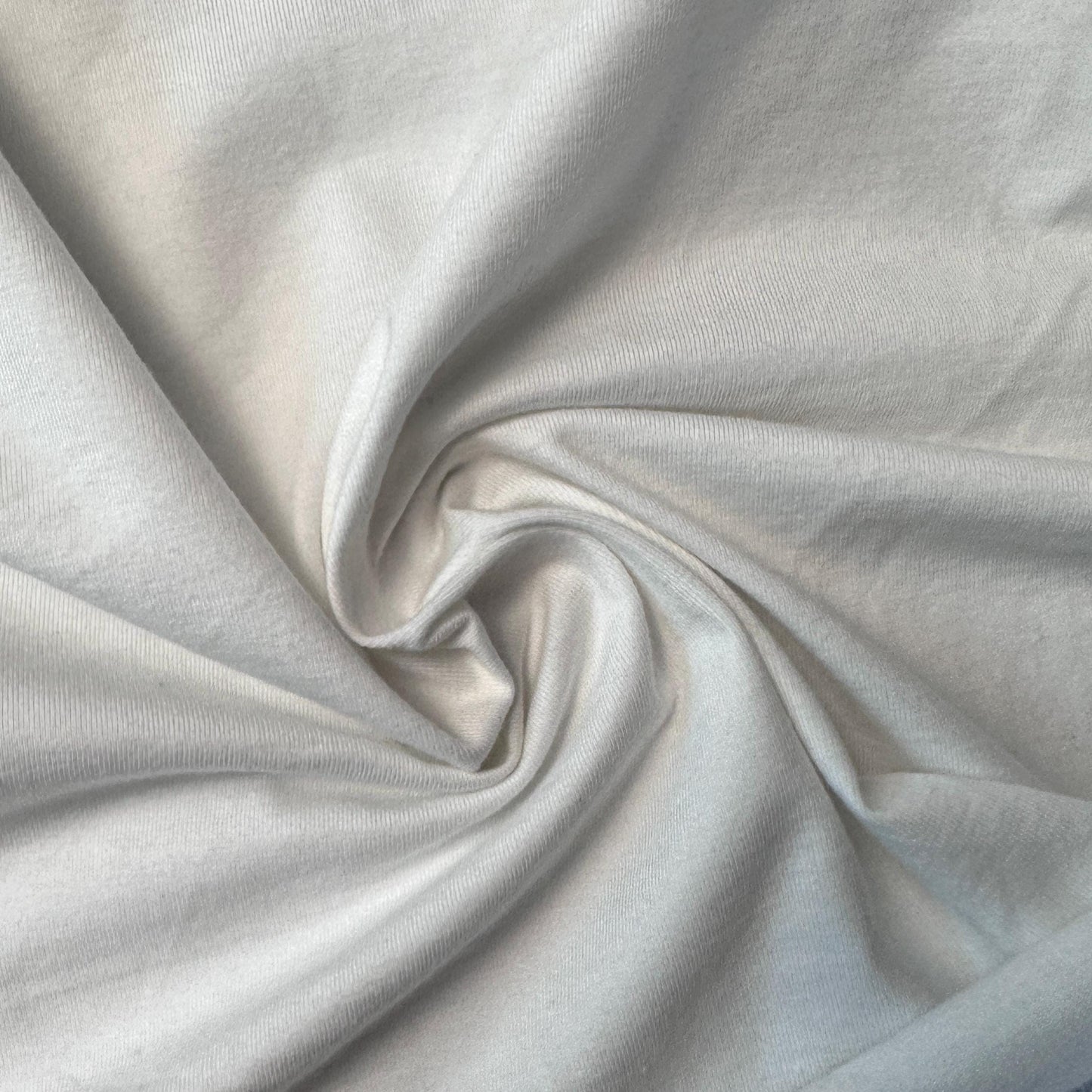 White Cotton Jersey Spandex 10 oz Medium Weight Eco-Friendly Sustainable Fabric By the Yard