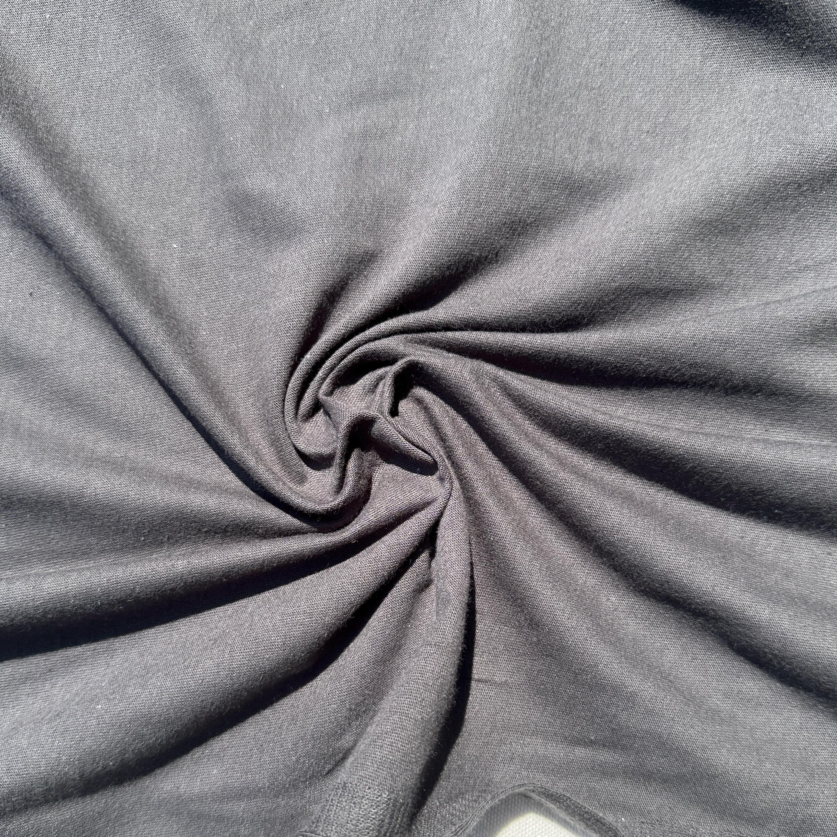 100% Cotton Jersey Slate Gray Knit Medium-Heavy Weight Eco-Friendly Fabric By The Yard 60"