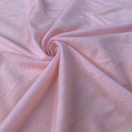 Jersey Knit Modal Spandex Lycra Stretch Pink Lemonade Blend Solid 60" Fabric By the Yard Good For Face Mask