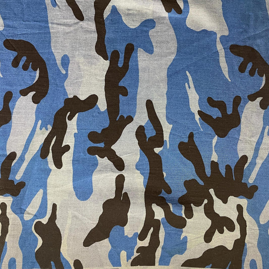 Tencel Twill Blue/Black Camo Fabric by the Yard | Eco-Friendly, Soft, and Lightweight Material for Apparel & DIY Projects