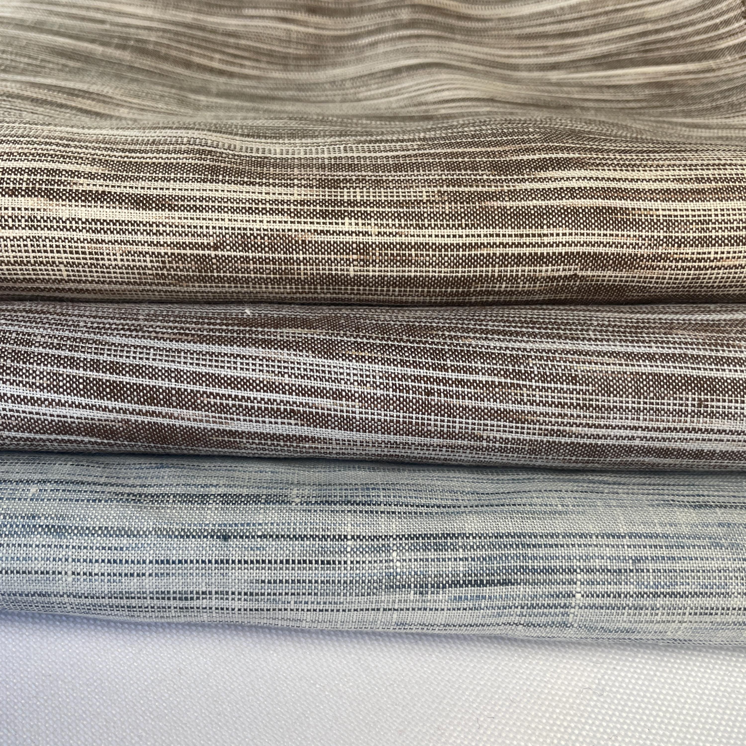 100% Linen Lightweight Tiger Striped Patterned Linen Voile by the Yard - Soft and Breathable Fabric for Sewing, Crafts, and Dressmaking