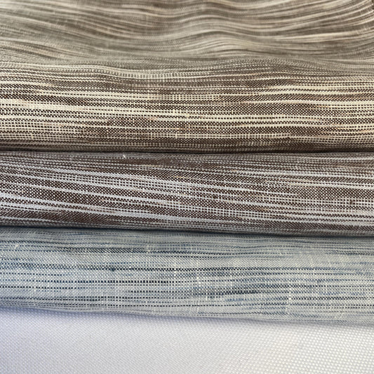 100% Linen Lightweight Tiger Striped Patterned Linen Voile by the Yard - Soft and Breathable Fabric for Sewing, Crafts, and Dressmaking