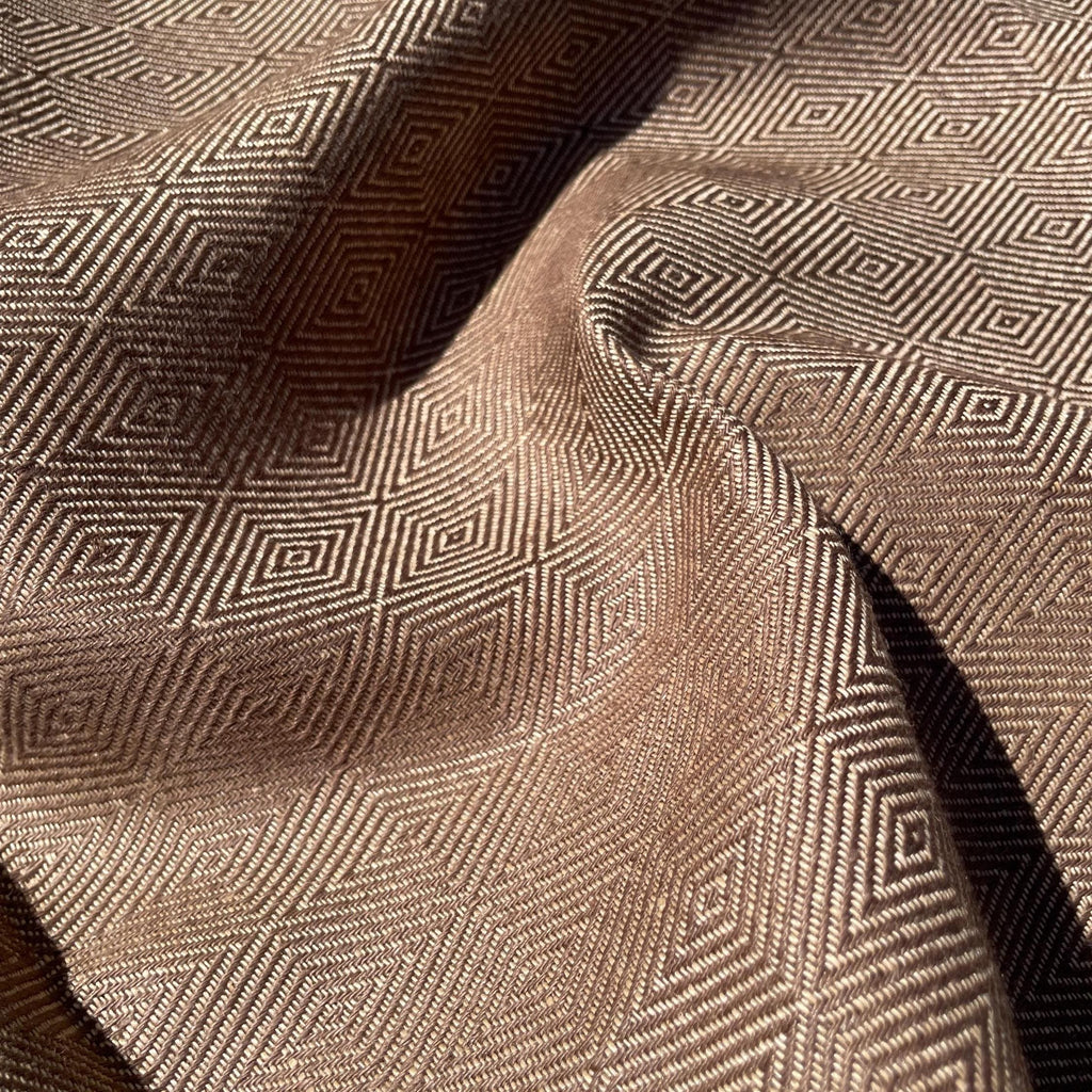 100% Italian Linen Diamond Jacquard Heavy 12 oz Upholstery/Apparel Fabric By The Yard 60"