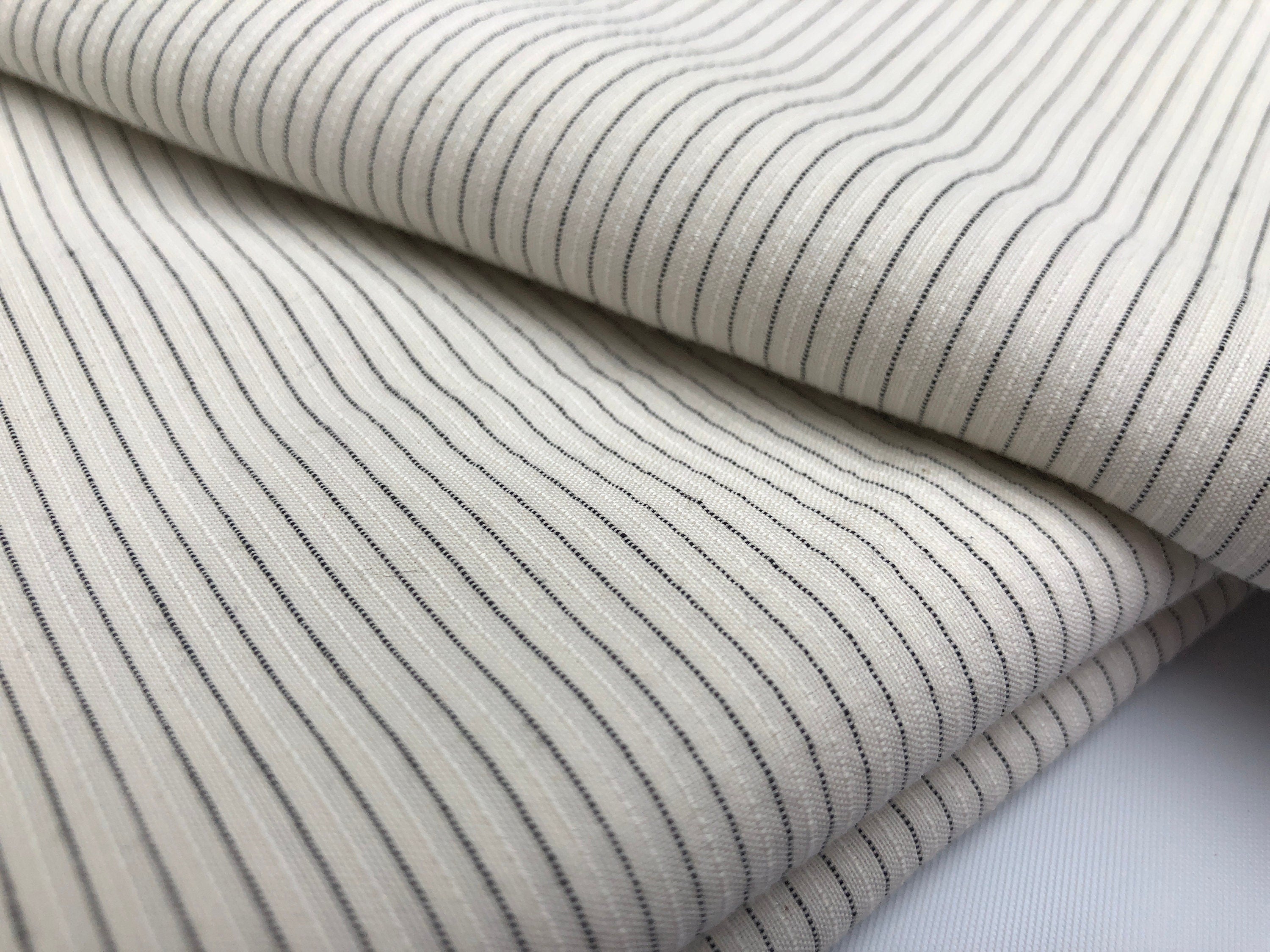 58" Striped Cotton Lyocell Tencel Blend By the Yard