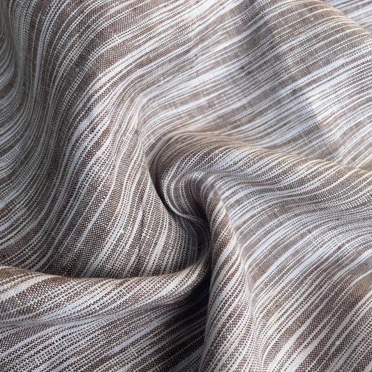 100% Linen Lightweight Tiger Striped Patterned Linen Voile by the Yard - Soft and Breathable Fabric for Sewing, Crafts, and Dressmaking