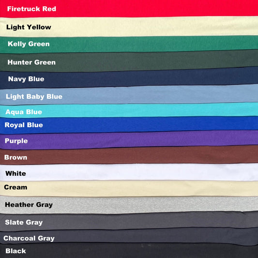 100% Cotton Rib 1x1 Jersey Knit Medium-Heavy Weight Eco-Friendly Fabric By The Yard With Jersey 60"