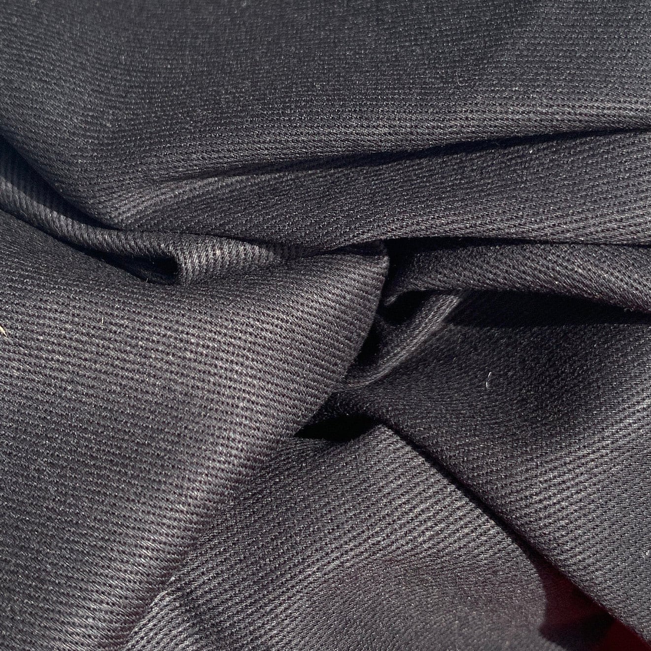 100% Cotton Twill Woven Black Fabric By the Yard 60"