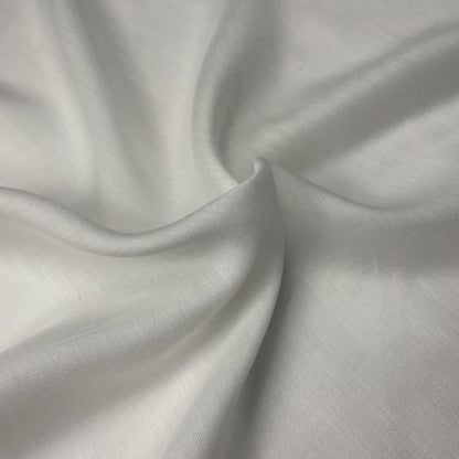 White Tencel Voile Fabric - Lightweight, Soft, Eco-Friendly | Perfect for Dresses, Blouses, & Scarves | Sold by the Yard
