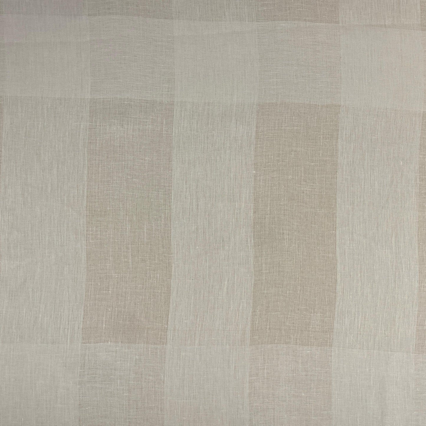100% Linen Lightweight Checkered Fabric by the Yard -4 oz Apparel & Curtain Fabric, Soft and Breathable