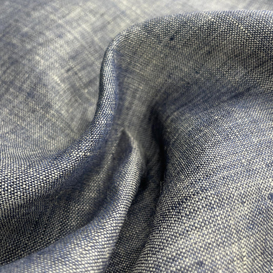 Linen Blue Denim Color Fabric by the Yard | 60 Inch 6oz Material for Sewing, Apparel & DIY Projects