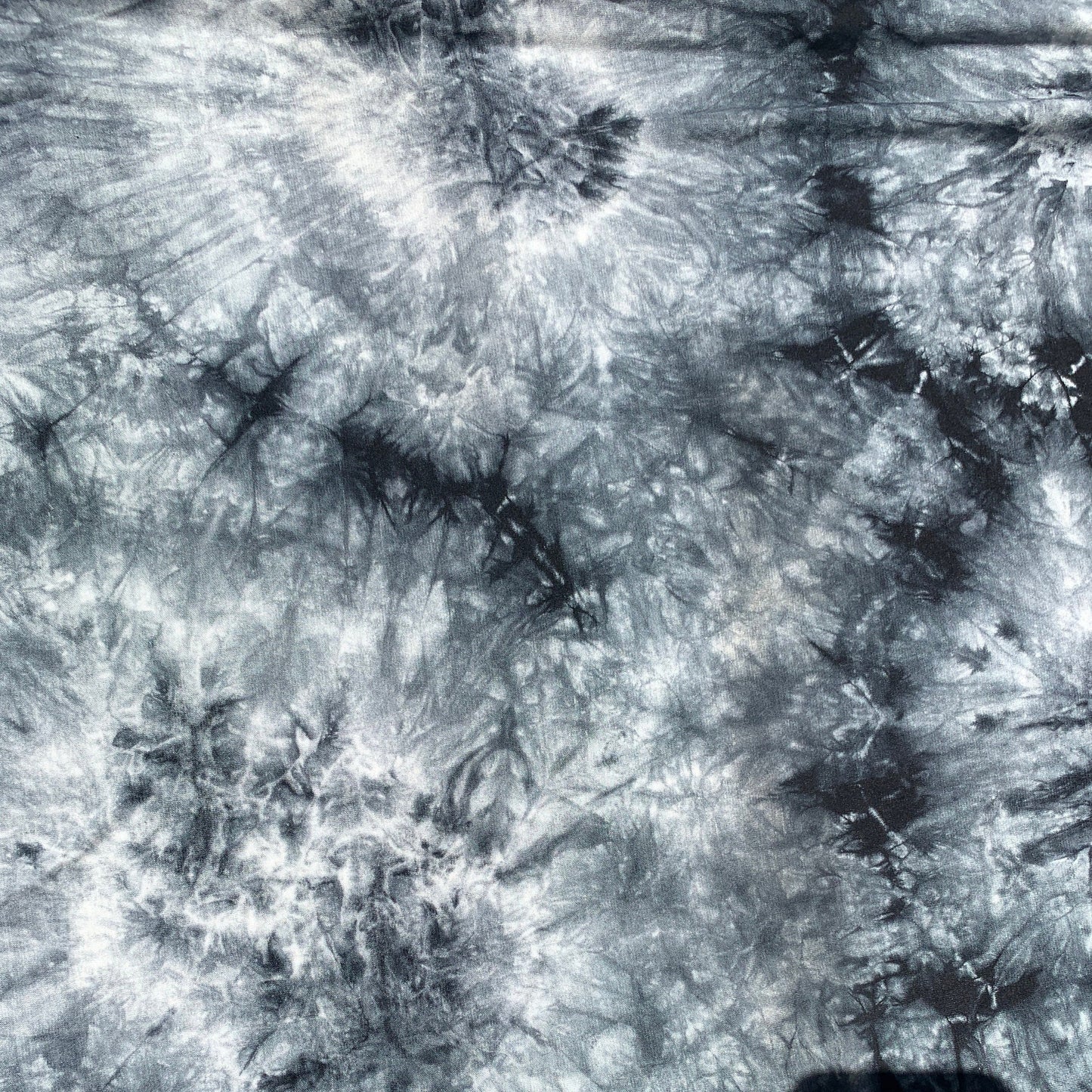 Bamboo Charcoal Black & White Tie Dye Splash Spandex Jersey Knit 60" Eco-Friendly Fabric By The Yard for Face Mask