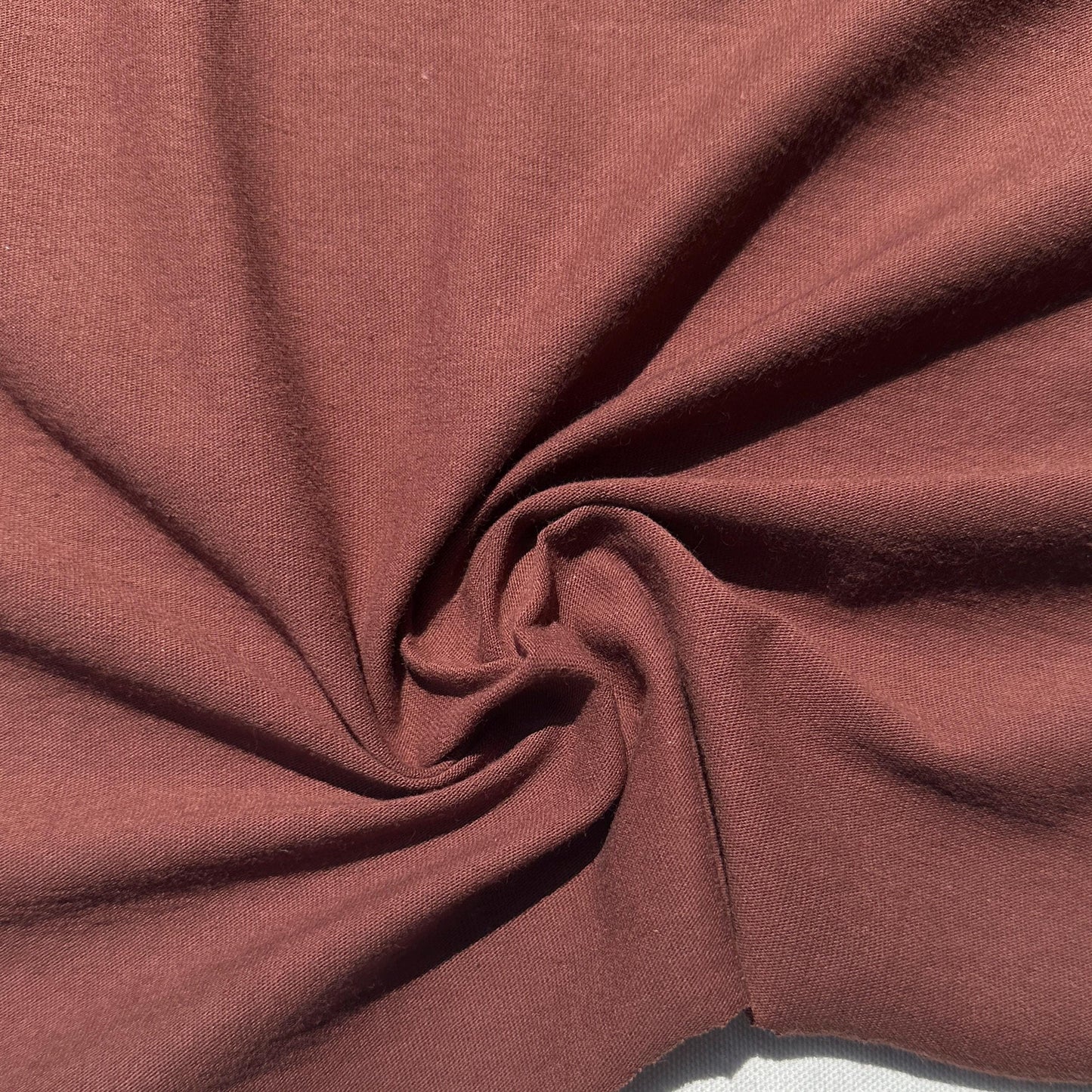 100% Cotton Jersey Brown Knit Medium-Heavy Weight Eco-Friendly Fabric By The Yard 60"