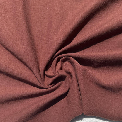 100% Cotton Jersey Brown Knit Medium-Heavy Weight Eco-Friendly Fabric By The Yard 60"