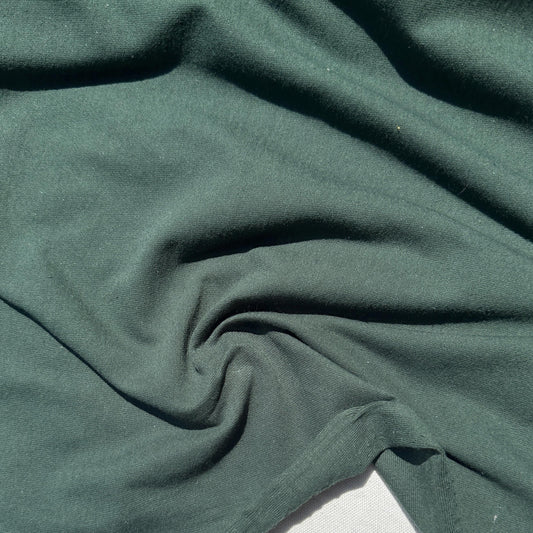 100% Cotton Jersey Hunter Green Knit Medium-Heavy Weight Eco-Friendly Fabric By The Yard 60"