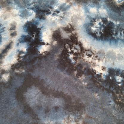 Bamboo Spandex Black, Navy, & White Tie Dye  Lycra Jersey Knit Fabric By the Yard 60"