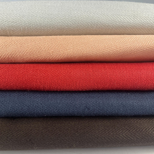 100% Italian Linen Heavy Herringbone 12 oz Upholstery/Apparel Fabric By The Yard 60"