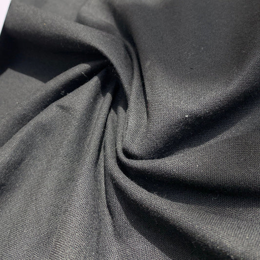100% Cotton Black Broadcloth Sheeting Fabric By the Yard 60"