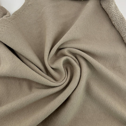 Lightweight Beige French Terry  12 Oz French Terry Sweatshirt Fabric By The Yard