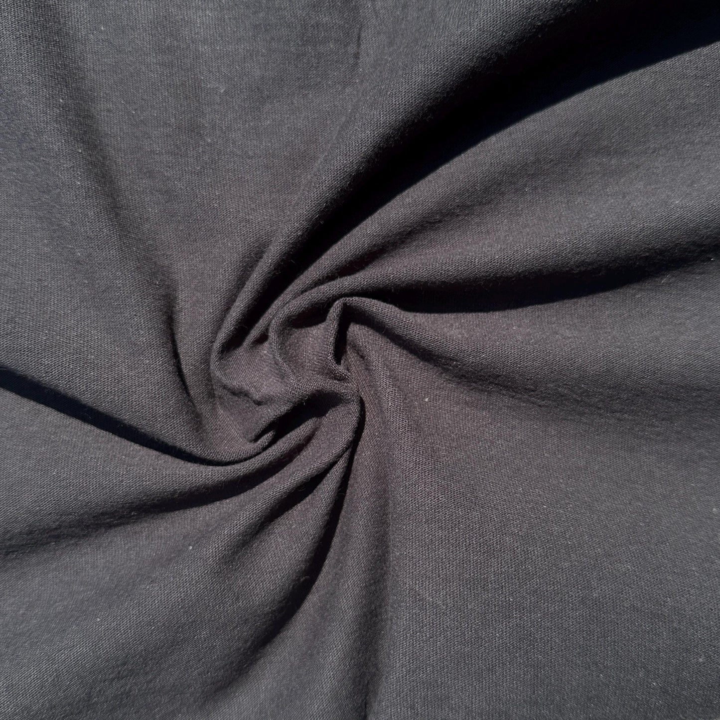 100% Cotton Jersey Black Knit Medium-Heavy Weight Eco-Friendly Fabric By The Yard 60"