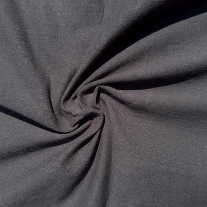 100% Cotton Jersey Black Knit Medium-Heavy Weight Eco-Friendly Fabric By The Yard 60"