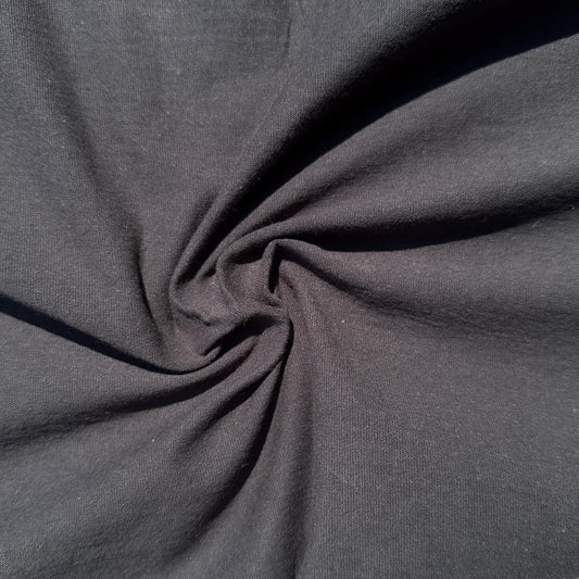 100% Cotton Jersey Black Knit Medium-Heavy Weight Eco-Friendly Fabric By The Yard 60"