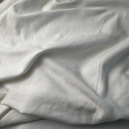White Cotton Jersey Spandex 10 oz Medium Weight Eco-Friendly Sustainable Fabric By the Yard