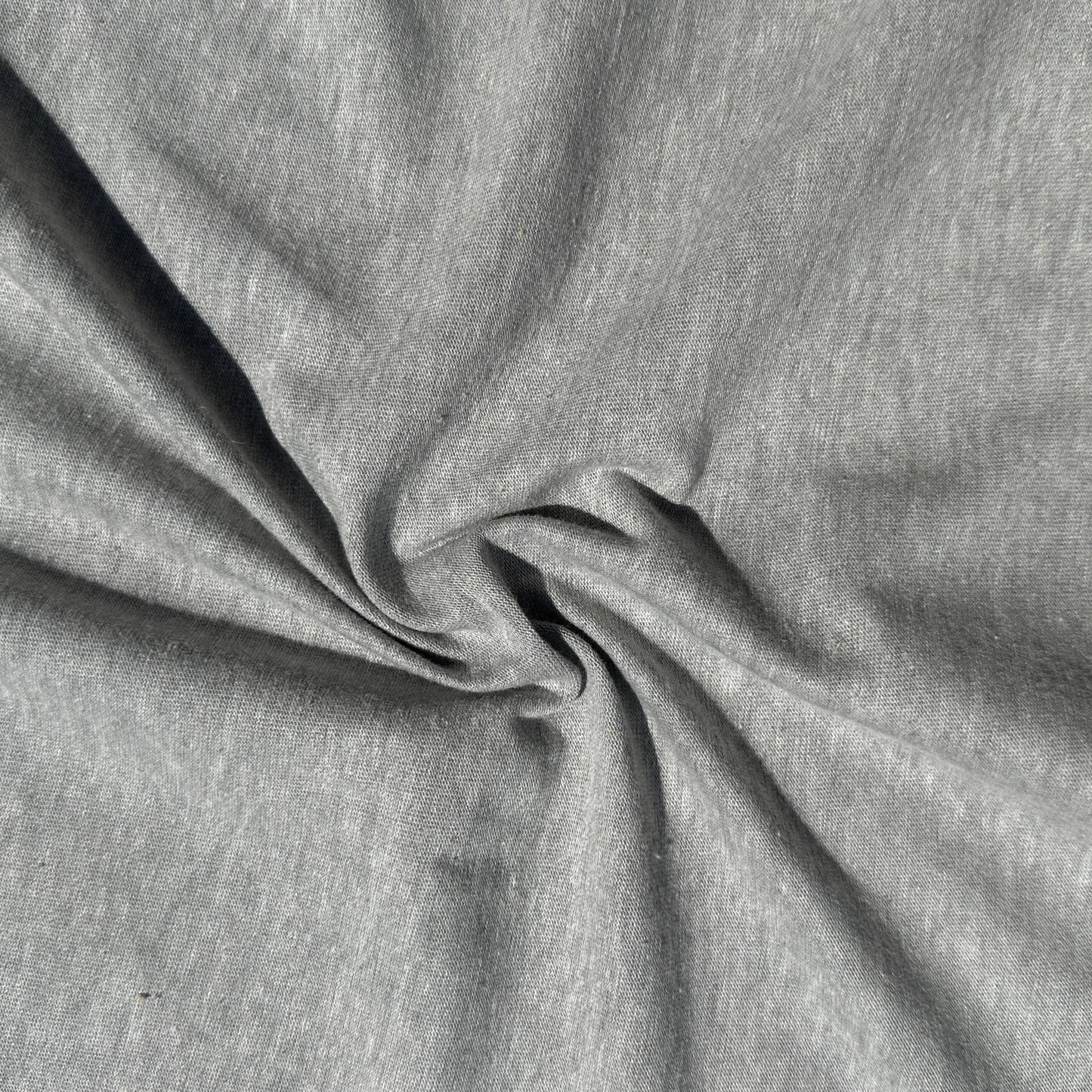 100% Cotton Jersey Heather Gray Knit Medium-Heavy Weight Eco-Friendly Fabric By The Yard 60"