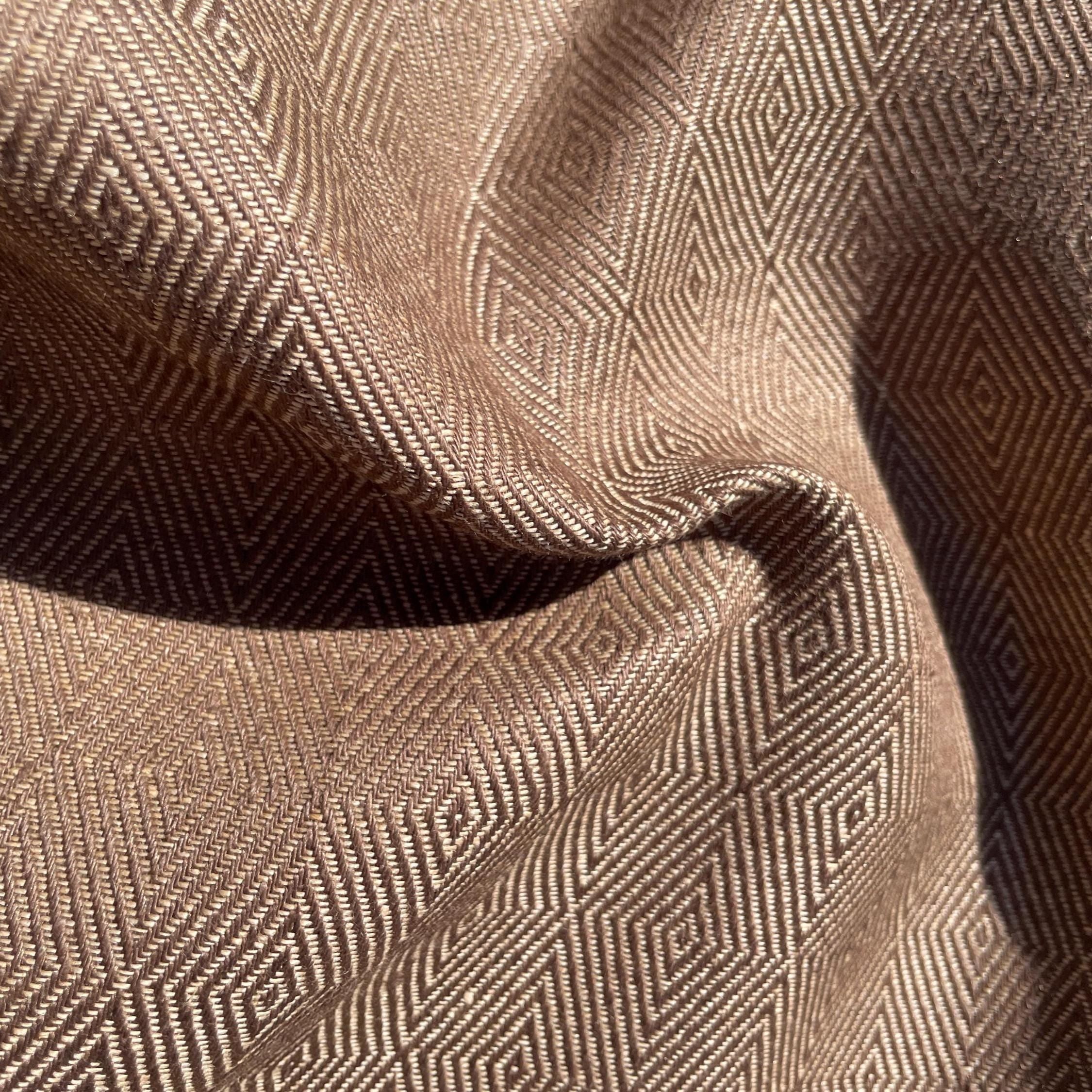 100% Italian Linen Diamond Jacquard Heavy 12 oz Upholstery/Apparel Fabric By The Yard 60"