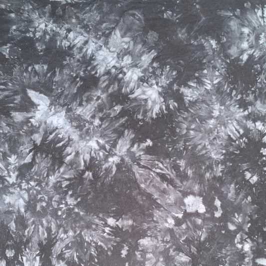 Bamboo Black & Grey Cloud Tie Dye Splash Spandex Jersey Knit 60" Eco-Friendly Fabric By The Yard Good For Face Mask