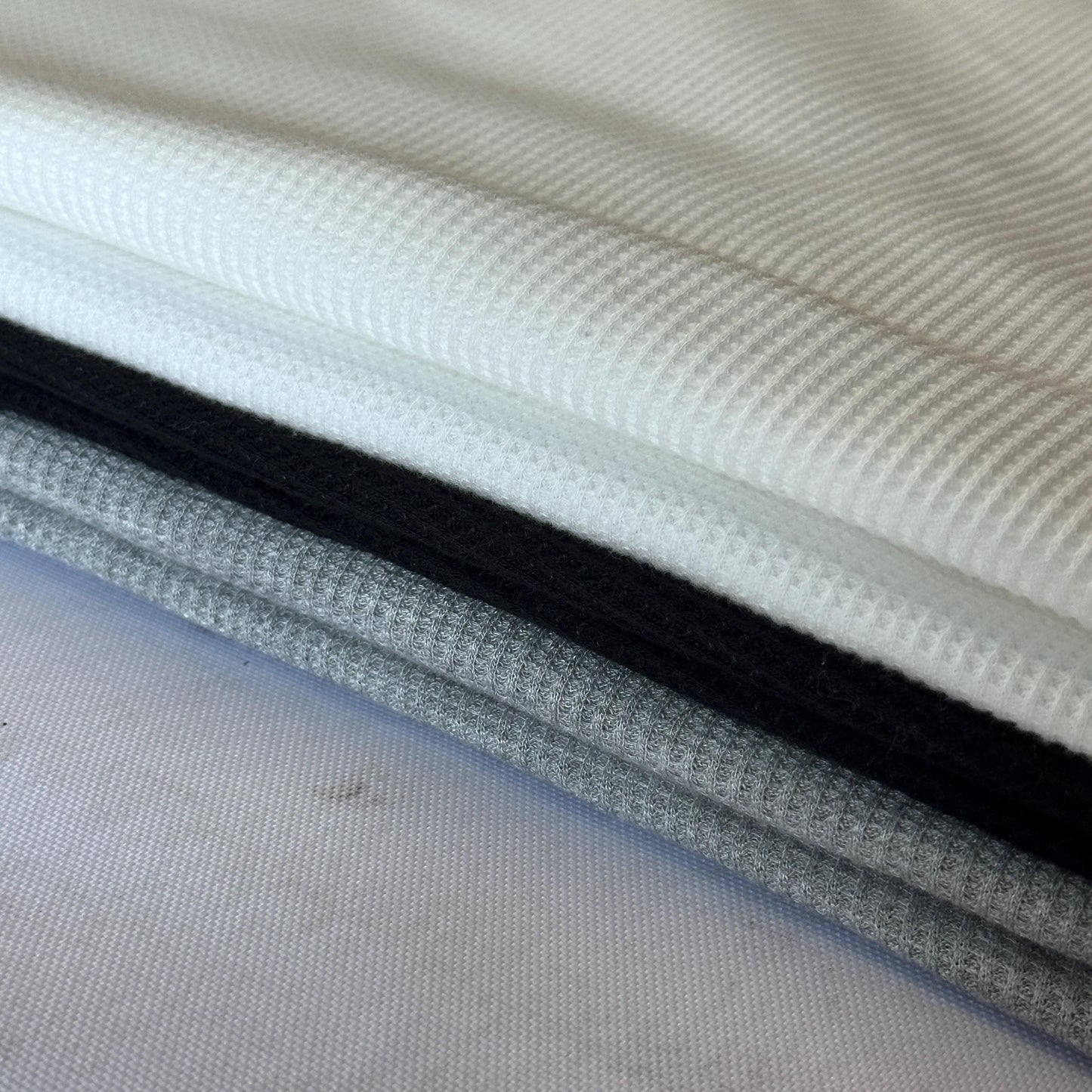 Cotton Baby Thermal Fabric – 9 oz | Soft Waffle Knit 5% Spandex by the Yard