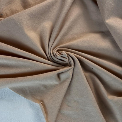 Cream Cotton Jersey Spandex 10 oz Medium Weight Eco-Friendly Sustainable Fabric By the Yard