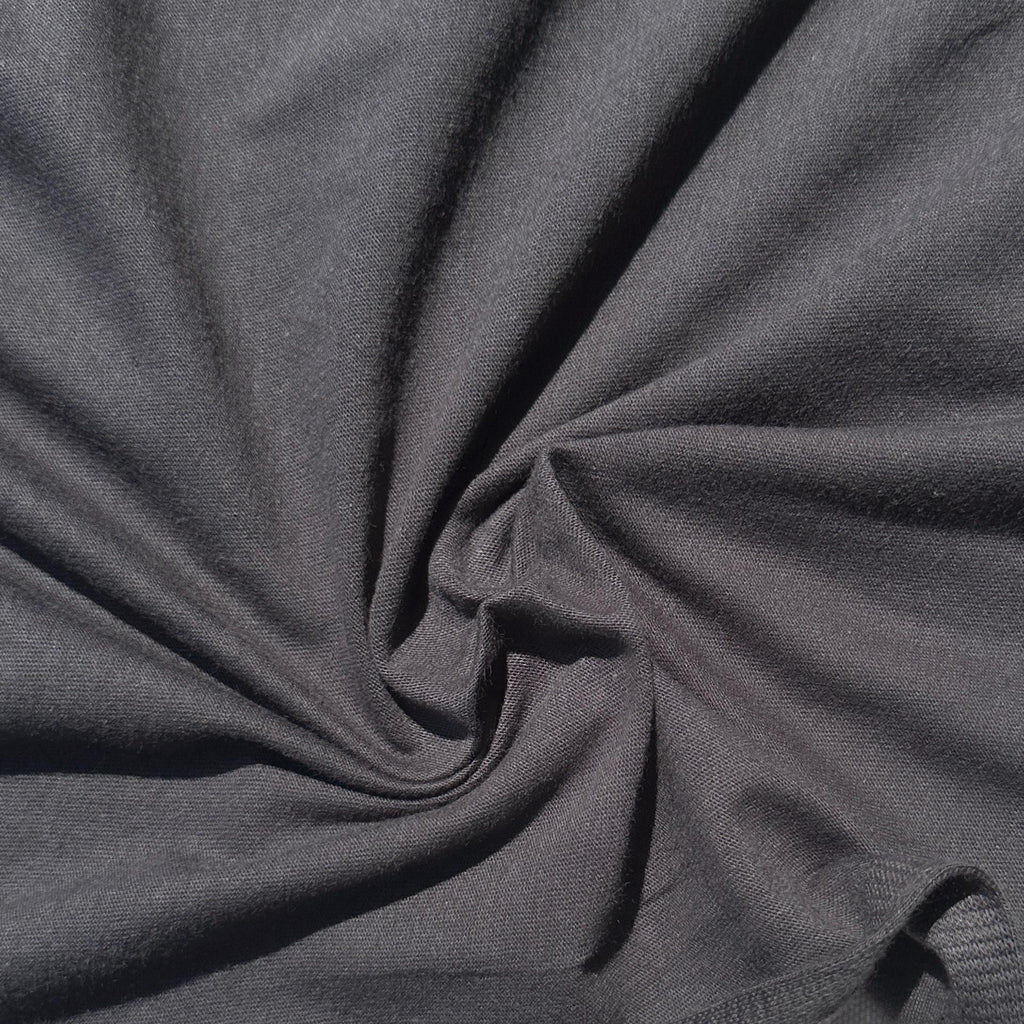 100% Cotton Jersey Slate Gray Knit Medium-Heavy Weight Eco-Friendly Fabric By The Yard 60"