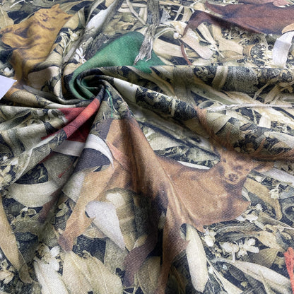Cotton Fleece Animal Camoflauge 350 GSM French Terry Heavy Sweatshirt Fabric By The Yard