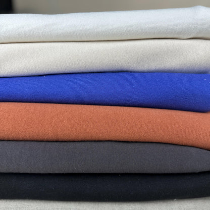Heavy Cotton Fleece With Matching Rib | 24 OZ Knit Sweatshirt Fabric By The Yard