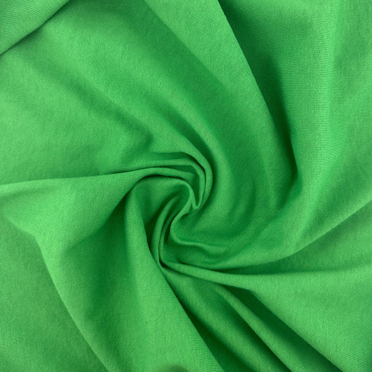 Cotton Jersey Fabric – Lawn Green 9 oz | Soft Jersey Waffle Thermal 5% Spandex by the Yard
