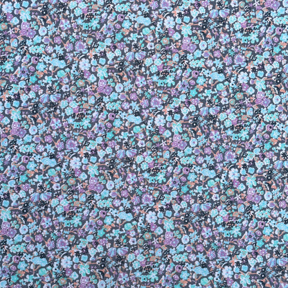 Floral Poplin Fabric – Lightweight Woven by the Yard for Dresses, Quilting, and Sewing Projects