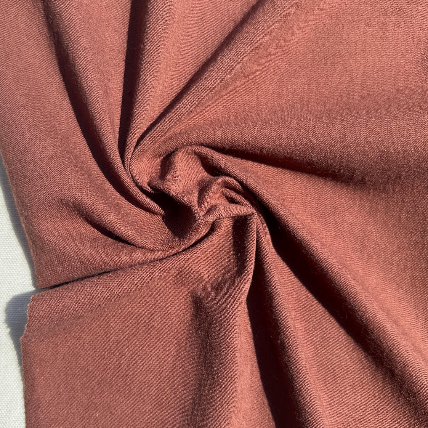 100% Cotton Jersey Brown Knit Medium-Heavy Weight Eco-Friendly Fabric By The Yard 60"