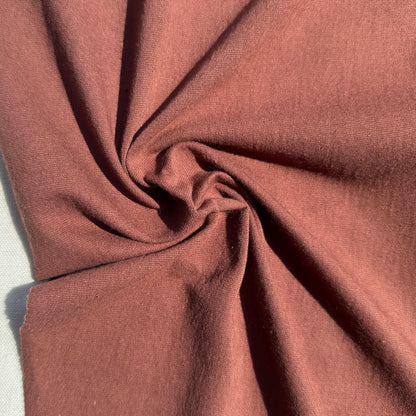 100% Cotton Jersey Brown Knit Medium-Heavy Weight Eco-Friendly Fabric By The Yard 60"