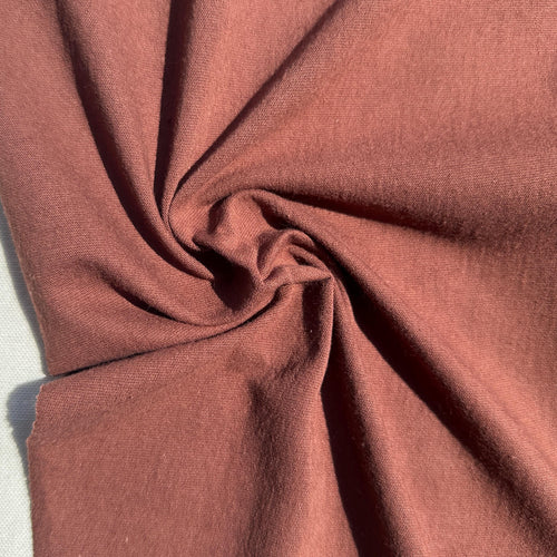 100% Cotton Jersey Brown Knit Medium-Heavy Weight Eco-Friendly Fabric By The Yard 60"