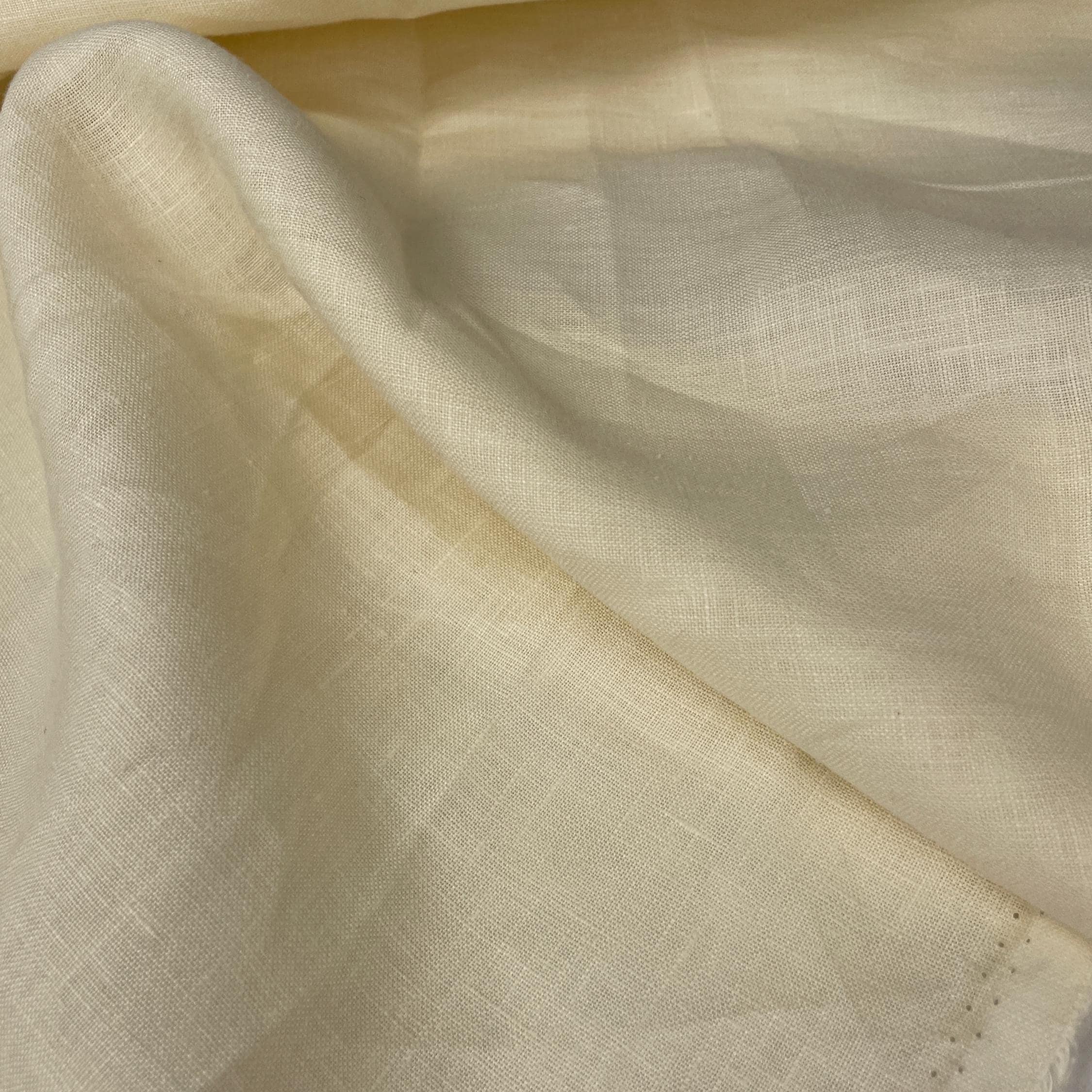 100% Linen Butter Yellow Fabric by the Yard | 60 Inch 6oz Material for Sewing, Apparel & DIY Projects