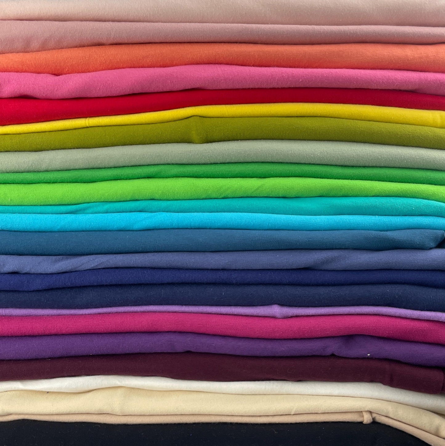 Cotton Jersey Spandex 10 oz Medium Weight Eco-Friendly Sustainable Fabric By the Yard