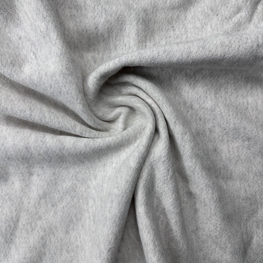 Heavy Cotton French Terry Oatmeal Gray Knit With Matching Jersey and Rib | 450 GSM/22 Oz French Terry Heavy Sweatshirt Fabric By The Yard