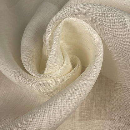 100% Linen Lightweight Checkered Fabric by the Yard -4 oz Apparel & Curtain Fabric, Soft and Breathable