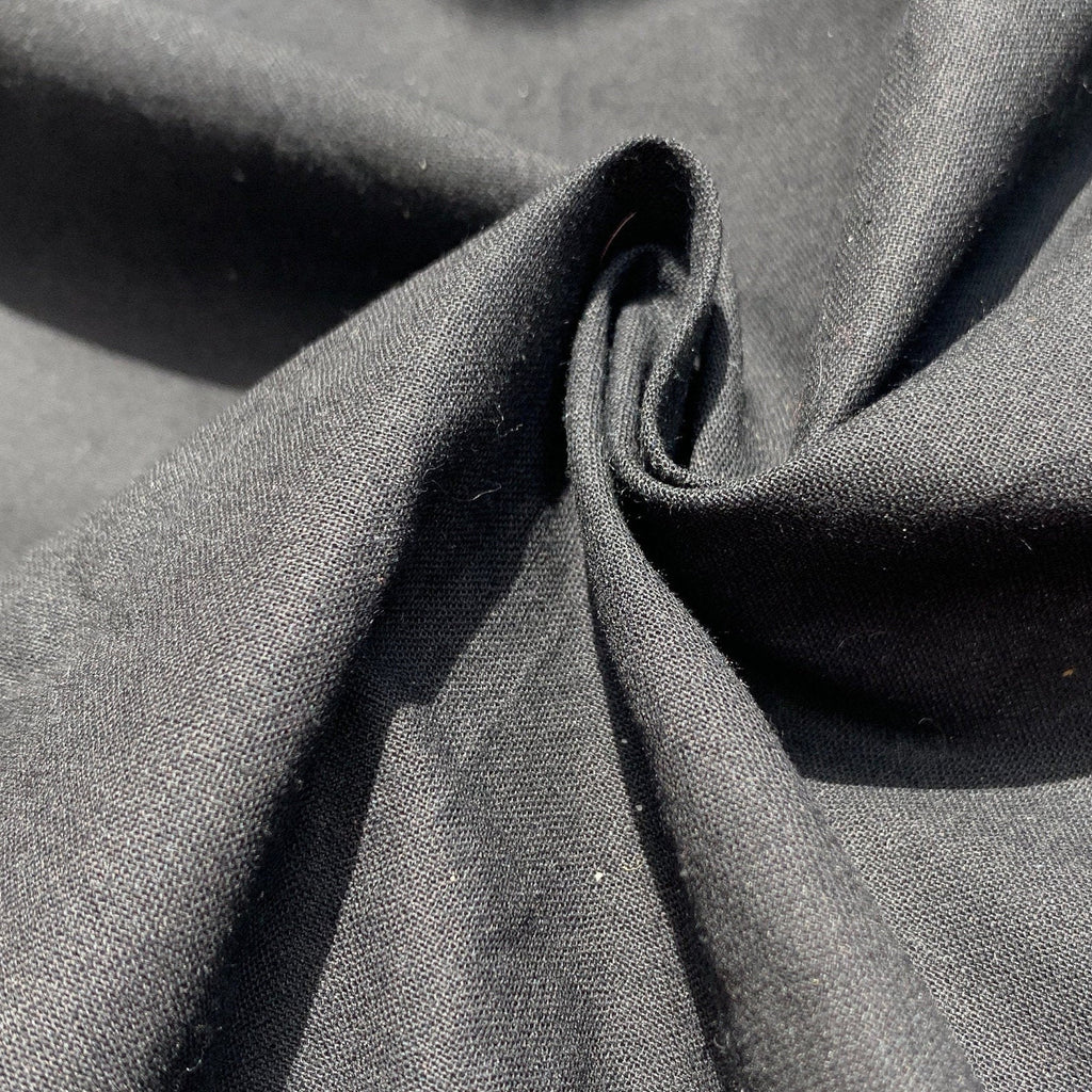100% Cotton Black Broadcloth Sheeting Fabric By the Yard 60"