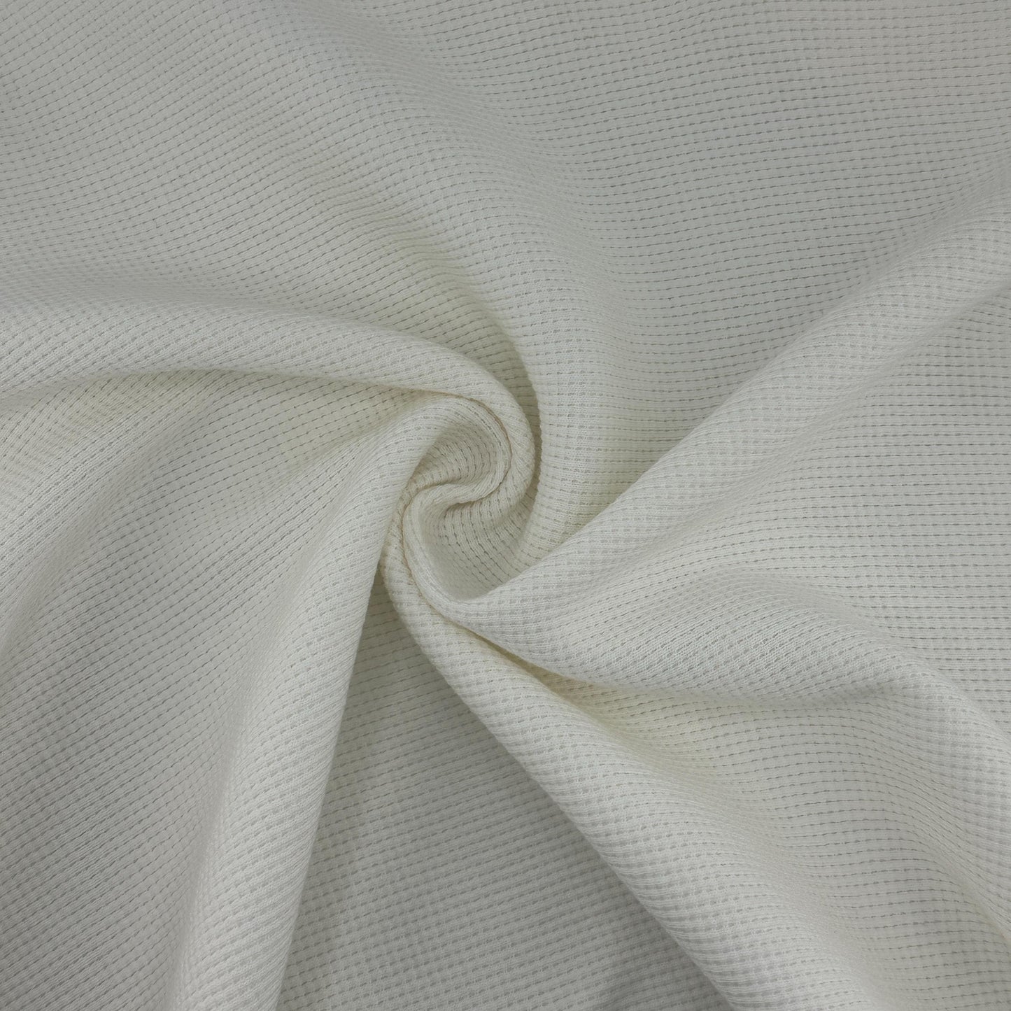 Heavy Cotton Waffle Baby Thermal PFD Fabric With Matching Rib – White 360 GSM | Waffle Knit by the Yard