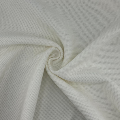 Heavy Cotton Waffle Baby Thermal PFD Fabric With Matching Rib – White 360 GSM | Waffle Knit by the Yard